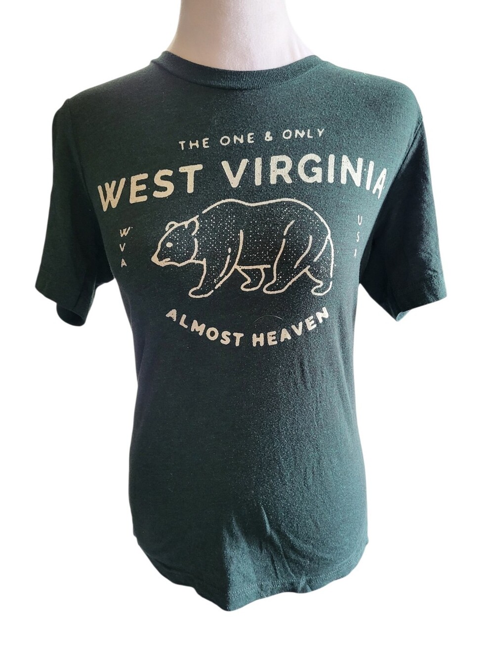 West Virginia Graphic Tee - Almost Heaven Green sz XS